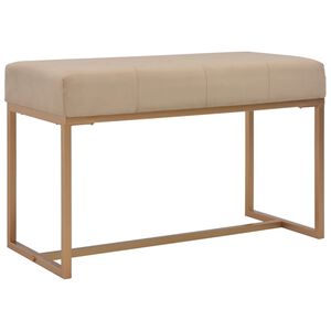 vidaXL Lavička 80 cm b&eacute;žov&aacute; zamatov&aacute;