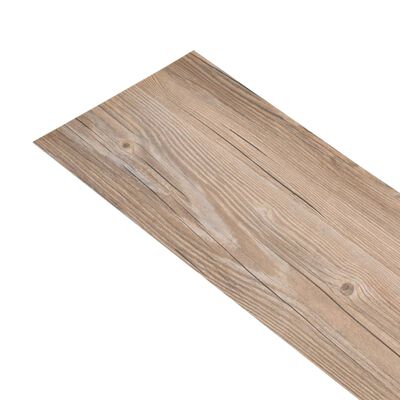vidaXL Nesamolepiace podlahové dosky, PVC 4,46 m² 3 mm, dubovo hnedé
