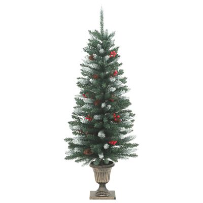 vidaXL Umelé vianočné stromčeky 2 ks 100 LED zeleno-biele 120 cm