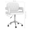 vidaXL Otočn&eacute; jed&aacute;lensk&eacute; stoličky 4 ks biele umel&aacute; koža