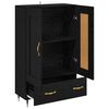 vidaXL Highboard Čierny dub 69,5 x 31 x 115 cm Kompozitn&eacute; drevo