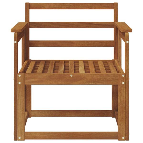 vidaXL Vonkaj&scaron;ia pohovka Pevn&eacute; ak&aacute;ciov&eacute; drevo Pr&iacute;rodn&aacute;