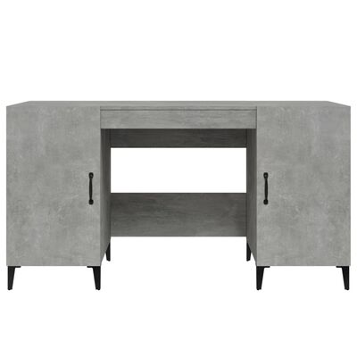 vidaXL Stôl betónovo sivý 140x50x75 cm spracované drevo