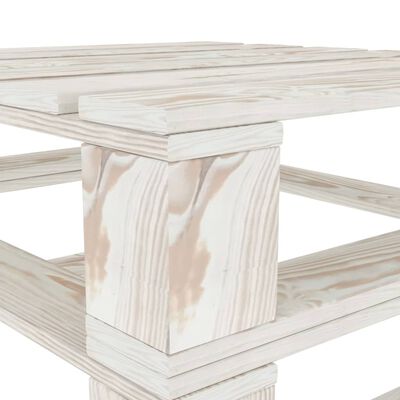 vidaXL 7-dielna záhradná sedacia súprava paletové drevo biela