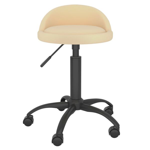 vidaXL Otočn&eacute; jed&aacute;lensk&eacute; stoličky 4 ks kr&eacute;mov&eacute; zamatov&eacute;