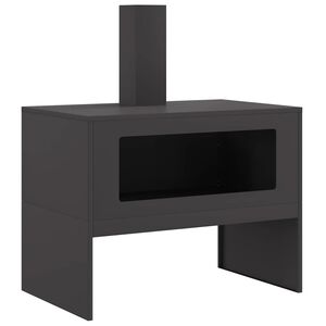vidaXL Ohnisko Čierna 80 x 50 x 96 cm Studen&yacute; valcovan&yacute; oceľ