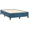 vidaXL Boxspring posteľ s matracom, tmavomodr&aacute; 120x190 cm, zamat