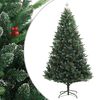 vidaXL Umel&yacute; v&yacute;klopn&yacute; vianočn&yacute; stromček s červen&yacute;mi plodmi 180 cm