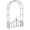 vidaXL Z&aacute;hradn&aacute; pergola s br&aacute;nou čierna 138x40x238 cm železn&aacute;