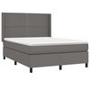 vidaXL Boxspring posteľ s matracom sivá 140x190 cm umelá koža