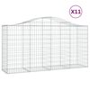 vidaXL Obl&uacute;kov&eacute; gabi&oacute;nov&eacute; ko&scaron;e 11 ks 200x50x100/120cm pozinkov. železo