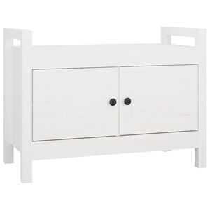 vidaXL Lavica do predsiene biela 80x40x60 cm mas&iacute;vna borovica