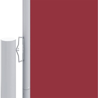 vidaXL Zaťahovacia bočná markíza červená 180x600 cm