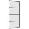 vidaXL Posuvn&eacute; dvere s kovan&iacute;m čierne 90x205 cm ESG sklo
