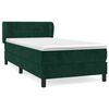 vidaXL Posteľn&yacute; r&aacute;m boxsping s matracom tmavozelen&yacute; 80x200 cm zamat