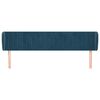 vidaXL Čelo postele so z&aacute;hybmi tmavomodr&aacute; 183x23x78/88 cm zamat