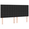 vidaXL Čelo postele čierne 160x5x118/128 cm umel&aacute; koža