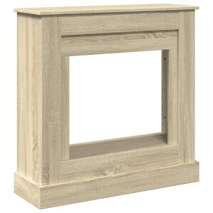 vidaXL Obloženie krbu dub sonoma 90x30x90 cm kompozitn&eacute; drevo