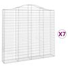 vidaXL Obl&uacute;kov&eacute; gabionov&eacute; ko&scaron;e 7ks 200x30x180/200cm pozinkovan&eacute; železo