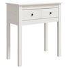 vidaXL Konzolov&yacute; stol&iacute;k biely 70x35x75 cm mas&iacute;vne borovicov&eacute; drevo