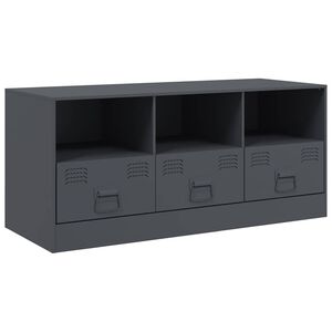 vidaXL TV skrinka antracitov&aacute; 99x39x44 cm oceľ