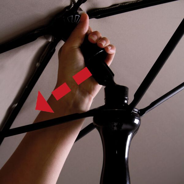 Madison Záhradný slnečník Patmos Luxe, obdĺžnikový 210x140cm sivohnedý