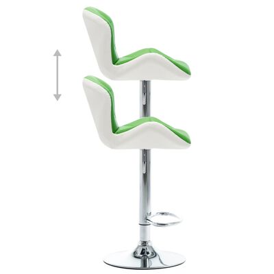 vidaXL Barová stolička zelená umelá koža