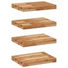 vidaXL Pl&aacute;vaj&uacute;ce police 4 ks 40x30x4 cm olejom sfarben&eacute; mas&iacute;vne drevo ak&aacute;cia
