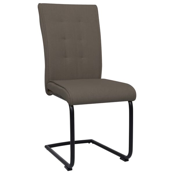 vidaXL Jedálenské stoličky s perovou kostrou 2 ks sivohnedé látka