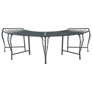 vidaXL Stromov&aacute; lavička 4-Počet miest 160 x 80 x 44 cm Oceľ