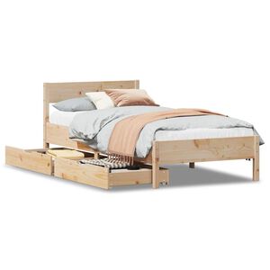 vidaXL Posteľ bez matraca 75x190 cm mas&iacute;vna borovica