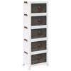 vidaXL stohovateľn&yacute; &uacute;ložn&yacute; box kolesami 5vrstvov&yacute; 28L 48,5x29,5x139 cm