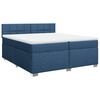 vidaXL Boxspring posteľ s matracom modr&aacute; 200x200 cm l&aacute;tka