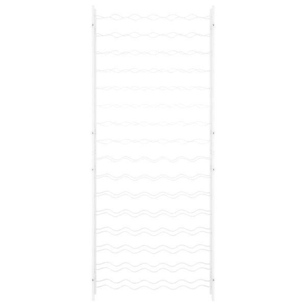 vidaXL Stojan na v&iacute;no na 96 flia&scaron; biely kovov&yacute;