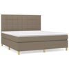 vidaXL Posteľn&yacute; r&aacute;m boxspring s matracom sivohned 160x200 cm l&aacute;tka
