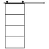 vidaXL Posuvné dvere s kovaním ESG sklo a hliník 90x205 cm