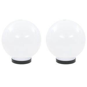 vidaXL LED lampy v tvare gule 2 ks, 20 cm, PMMA