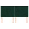 vidaXL Čelo postele tmavozelen&eacute; 180x5x118/128 cm zamatov&eacute;