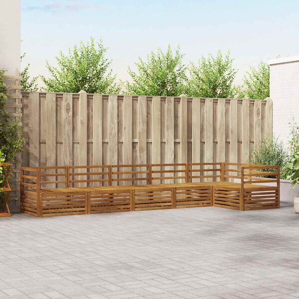 vidaXL Z&aacute;hradn&aacute; s&uacute;prava gaučov 6 pcs Pr&iacute;rodn&aacute; Pevn&eacute; ak&aacute;ciov&eacute; drevo