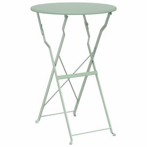 vidaXL Bistro st&ocirc;l Svetl&aacute; m&auml;ta &Oslash; 50 x 71 cm Pr&aacute;&scaron;kovan&aacute; oceľ