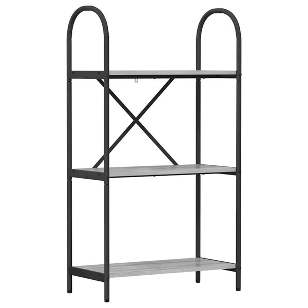 vidaXL Reg&aacute;l na knihy Siv&yacute; Sonoma 60 x 30 x 109 cm Kompozitn&eacute; drevo