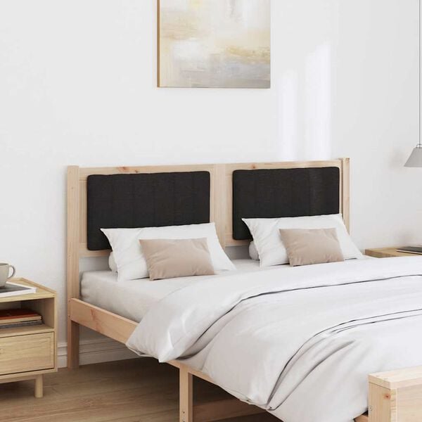 vidaXL Čal&uacute;nen&eacute; čelo postele Hned&aacute; 140 cm Mas&iacute;vne borovicov&eacute; drevo