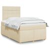 vidaXL Boxspring posteľ s matracom kr&eacute;mov&aacute; 120x190 cm l&aacute;tka