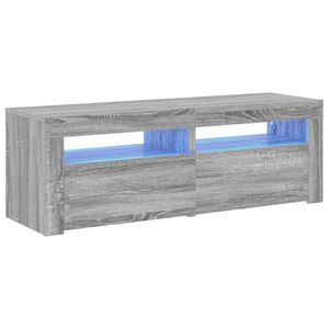 vidaXL TV skrinka s LED, siv&yacute; dub sonoma 120x35x40 cm