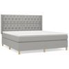 vidaXL Boxspring posteľ s matracom svetlosiv&aacute; 100x200 cm l&aacute;tka
