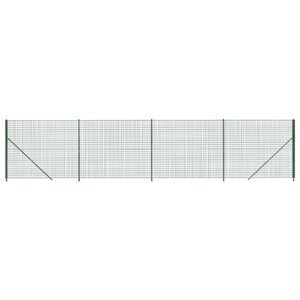 vidaXL Dr&ocirc;ten&yacute; plot s p&auml;tkami zelen&yacute; 1,4x10 m