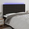 vidaXL Čelo postele s LED čierne 180x5x118/128 cm l&aacute;tka