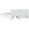 vidaXL Posteľný rám s čelom biely 150x200 cm kompozitné drevo