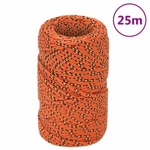 vidaXL Lodn&eacute; lano oranžov&eacute; 2 mm 25 m polypropyl&eacute;n