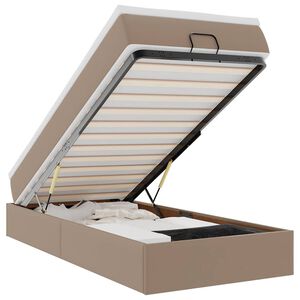 vidaXL Osmansk&yacute; r&aacute;m postele s matracom kapuč&iacute;nov&yacute; 80x200 cm umel&aacute; koža